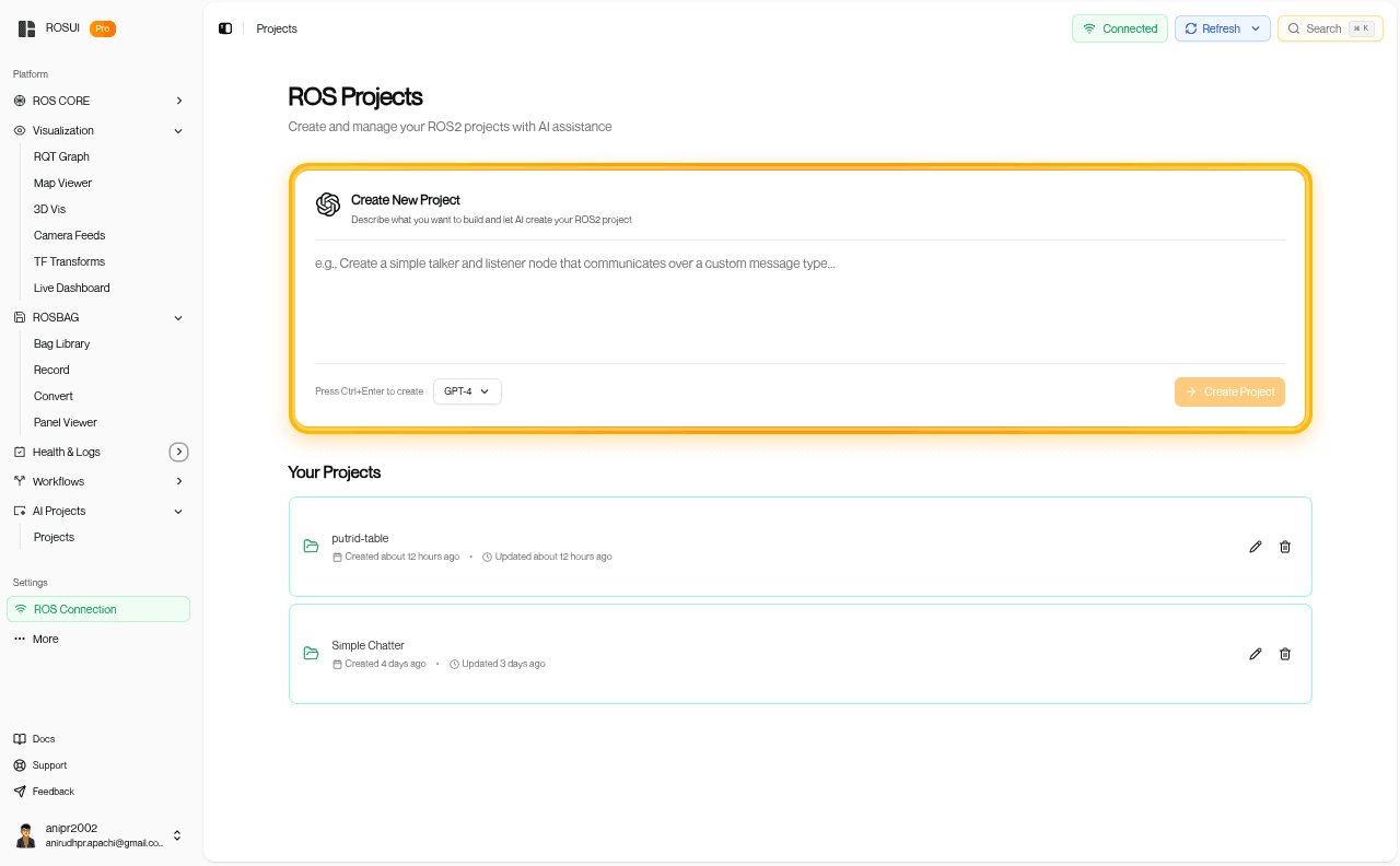 ROSUI Dashboard Preview